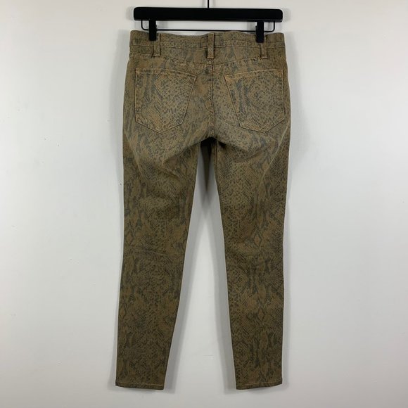 Current/Elliot The Ankle Skinny Oregano Snake Print Jeans - EUC - 25 - Picture 7 of 8